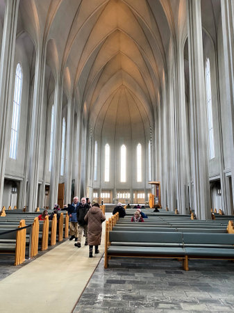 The Hallgrimskirkja in Reykjavik, Icelandのeditorial素材