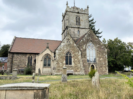 A view of the church in Church Stretton in Shropshireの写真素材
