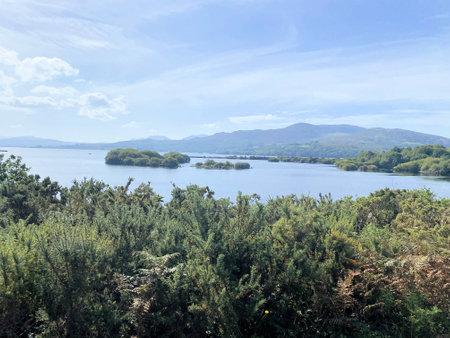 A view of the North Wales Countryside near Mount Snowdenの写真素材