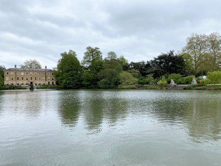 A view of Kew Gardens in London on a cloudy dayのeditorial素材