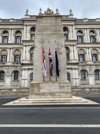 A view of the Cenotaph in Londonのeditorial素材
