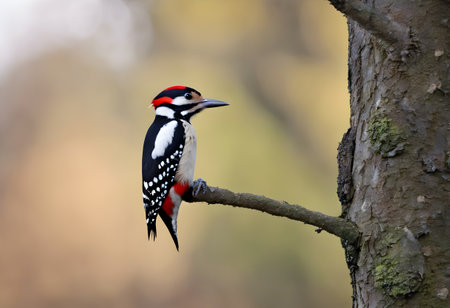 Great spotted woodpecker (Dendrocopos major)の素材