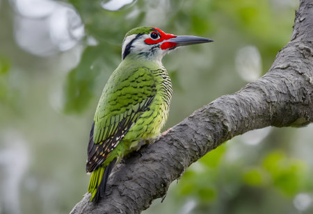 Green-headed Woodpecker (Picus benghalensis)の素材