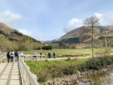 Mountain landscape in the Scottish Highlands at Glenfinnan