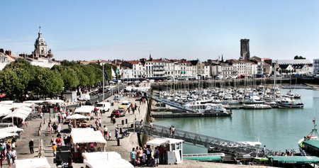 France, the picturesque city of La Rochelle in Normandieのeditorial素材