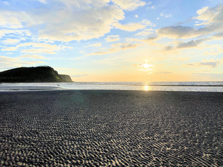 Sunset at the beach.の写真素材