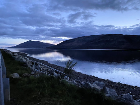 Loch Eli near Fort William, Scotland, UK in the evening.の写真素材