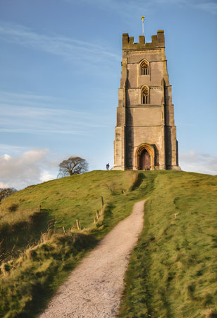A view of the Church of St. John the Baptist in Lincolnshire, UKの素材
