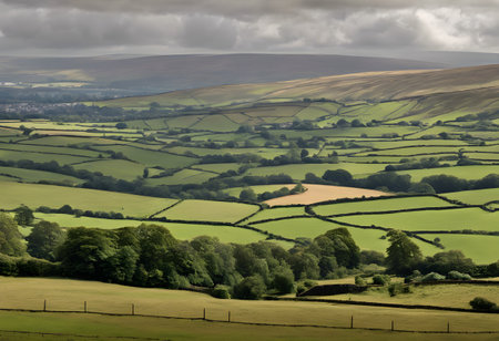 Countryside landscape on the Yorkshire Dales National Park in England.の素材