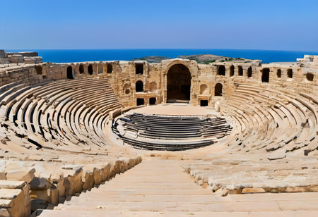 Ruins of the ancient city of Heraklion, Crete, Greeceの素材