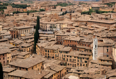 Panoramic view of Siena, Tuscany, Italyの素材