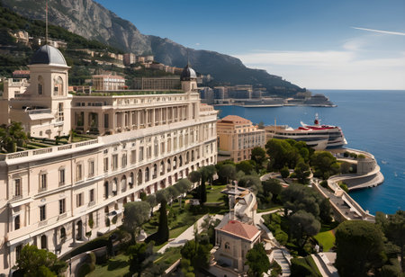 Monaco, Monte Carlo, Monaco. Monte Carlo is a resort town on the French Riviera.の素材