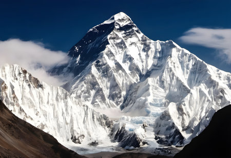 Mountain landscape in Himalayas, Annapurna Circuit, Nepalの素材