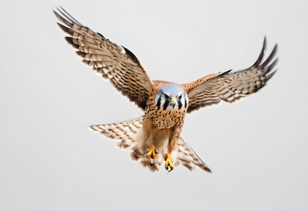 common kestrel (Falco tinnunculus) in flightの素材