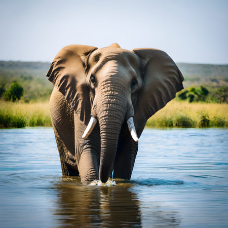 Elephant in the Chobe National Park, Botswana, Africaの素材