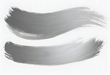 Set of black brush strokes isolated on white background. Vector illustration.の素材