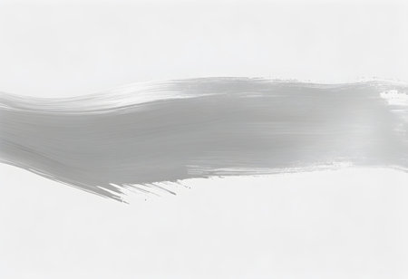 Abstract white brush stroke on a white background. Monochrome.の素材