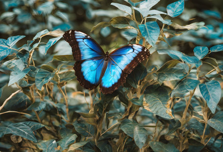 A Butterfly on a flower in the summerの素材