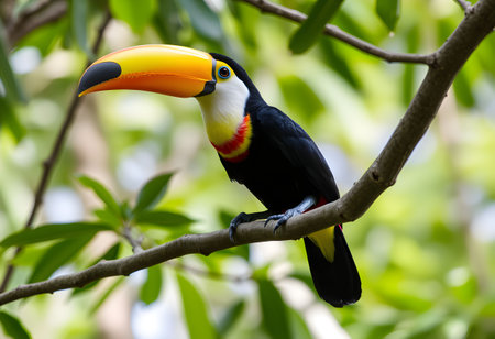 Colorful Toucan (Ramphastos toco) in natureの素材