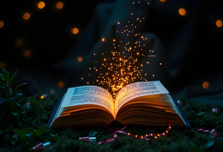 An Open book celebrating a special eventの素材