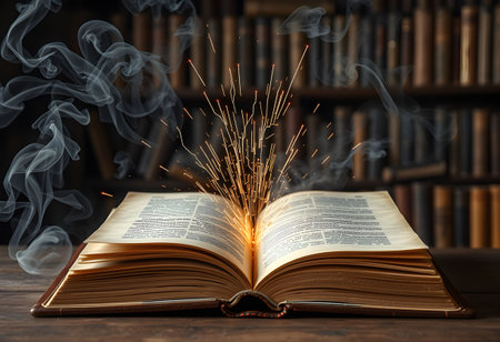 An Open book celebrating a special eventの素材