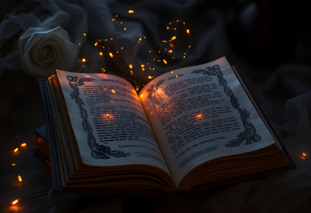 An Open book celebrating a special eventの素材