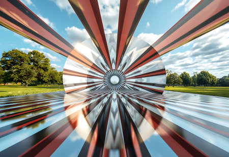 3d illustration of abstract geometric composition,digital artwork for creative graphic designの素材