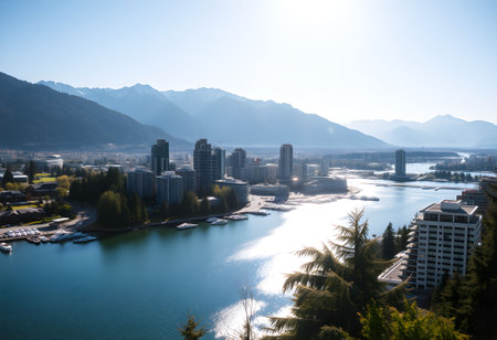 Cityscape of the city of Hakone, Japan. Hakone is the capital of Hokkaido Prefecture.の素材