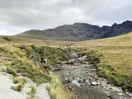 A view of the mountain landscape in Scotland