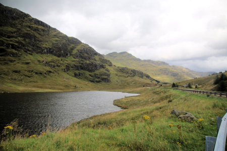 A view of the Scottish Countryside near Inverary.の写真素材