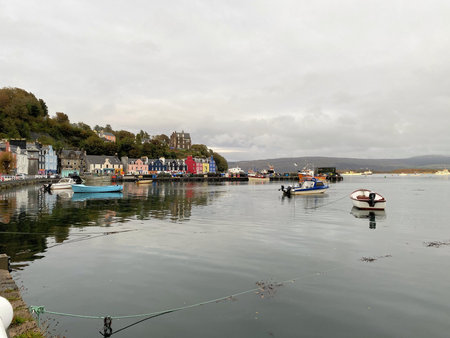 A view of the Town of Tobermory on the Isle of Mull in Scotland