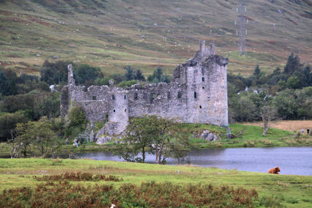 A view of the Countryside near Fort Williamの写真素材