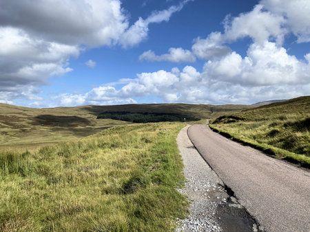 A view of the countryside near Fort Williamの写真素材