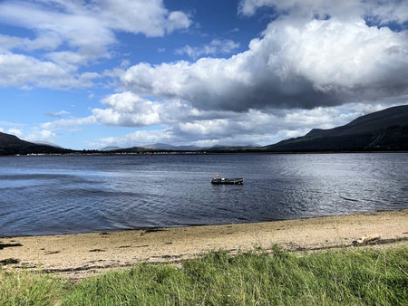 A view of the Scottis Countryside near Fort Williamの写真素材