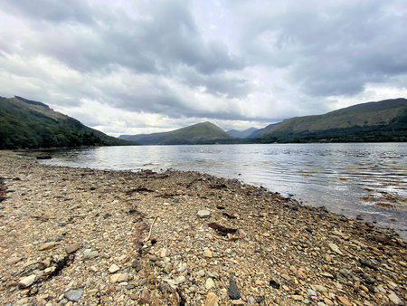 A view of the Scottish Countryside near Inveraryの写真素材