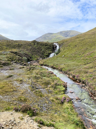 A view of the Scottish Countryside on the Isle of Skyeの写真素材