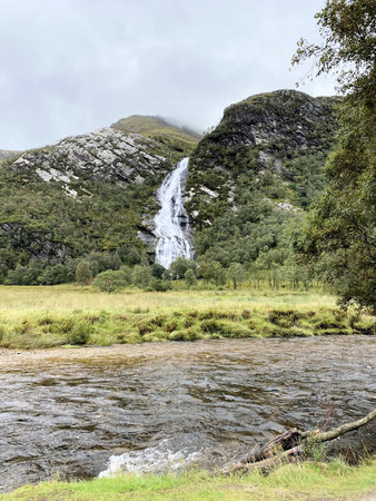 A view of the Scottish Highlands near Ben Nevisの写真素材