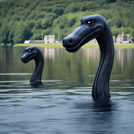 Dinosaur in the sea. 3D render. Fantasy world.の素材