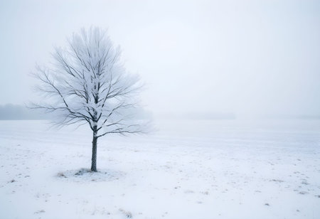Trees covered with hoarfrost in winter forest, closeup of photoの素材