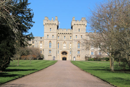 Windsor Castle in Windsor, UK. Windsor Castle was built in the 13th century by William the Conqueror.のeditorial素材