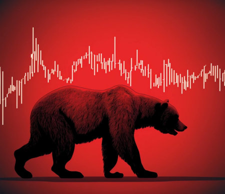 Bear market illustrationの写真素材
