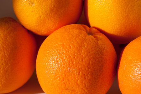 Close up of  5 italian and biological oranges