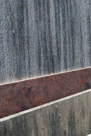 2 different overlapping Carrara marble slabs that draw two lines - Italyの写真素材