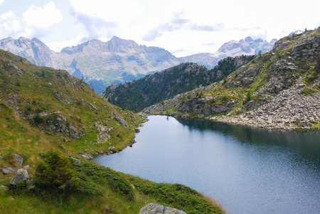 Trekking in the  around Dolomites mountains - site Trentino Alto Adigeの写真素材