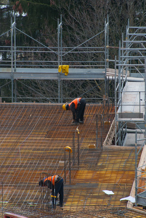 View of a building site of a health centre - Italyの写真素材