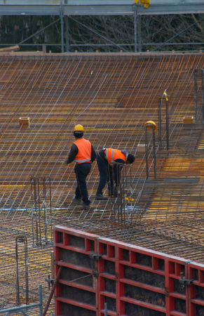 View of a building site of a health centre - Italyの写真素材