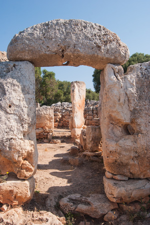 Part of Talayotica constructions of den Galmes on an island of Spainの写真素材