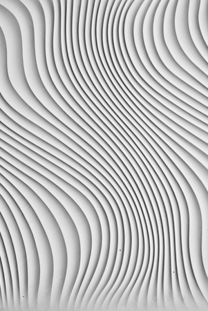 Black and white geometric pattern with many curved linesの写真素材