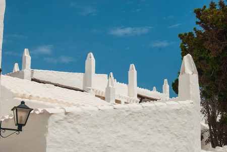 White chimneys of the little fisherman town of Spainの写真素材