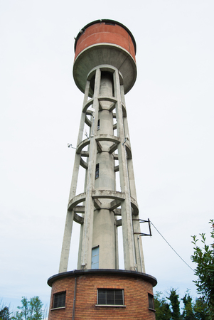 Really high water supply seen from belowの写真素材